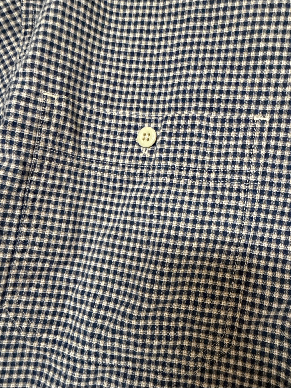 Abercrombie & Fitch Brown and White Micro-Check Shirt - Picture 2 of 5